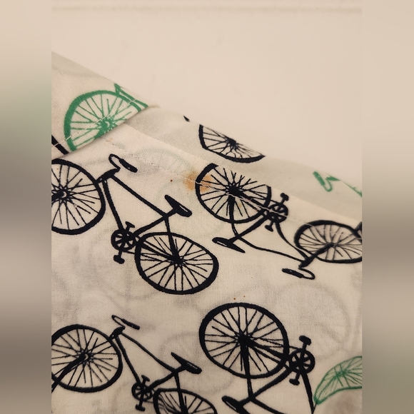 Crown & Ivy Women's Size XL Cotton Button Up Shirt White Bike Bicycles Top #958 - Picture 7 of 8